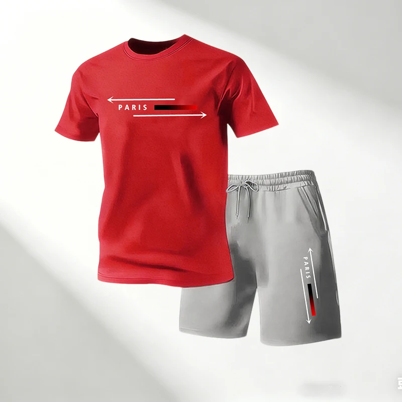 メンズ半袖Tシャツショーツ2点セット夏用スポーツウェア速乾カ - Running Gear Quick Dry のレビューと価格